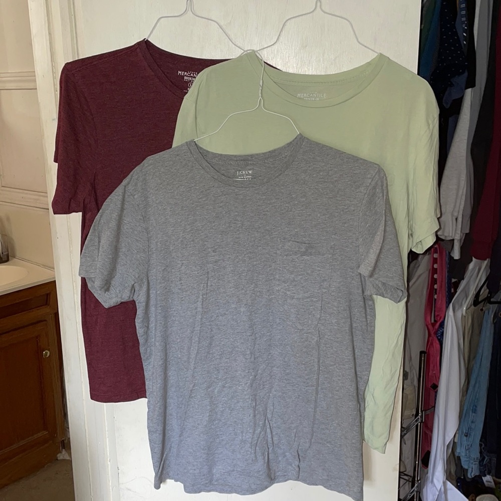Three J Crew Tees w/ frocket